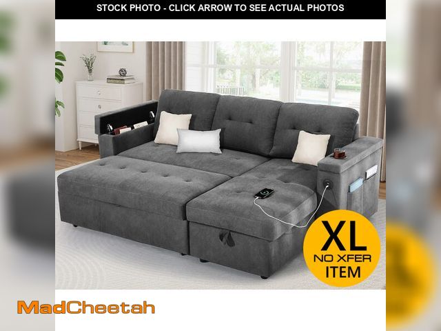 Lot 74-14610941 - (MISSING HARDWARE) YITAHOME Sectional Sleeper Sofa with Pull Out Couch Bed - USED