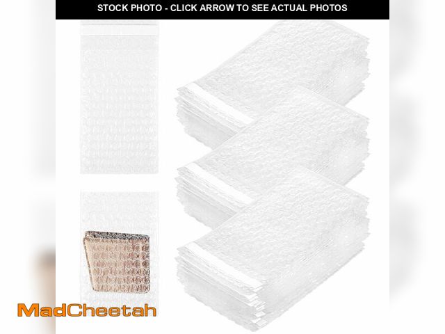 Lot 74-13946750 - 300pcs Clear Self-Sealing Bubble Wrap Pouches,4x6 Inches Double Layer Plastic Bubble Bags,Small Shoc...
