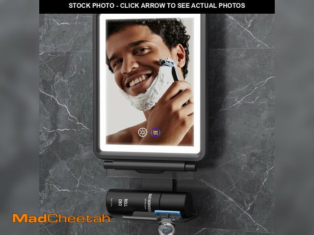 Lot 74-14048631 - Heated Shower Mirror Fogless for Shaving, 3 Colors Stepless Dimmable Lights Fogless Mirror for Showe...