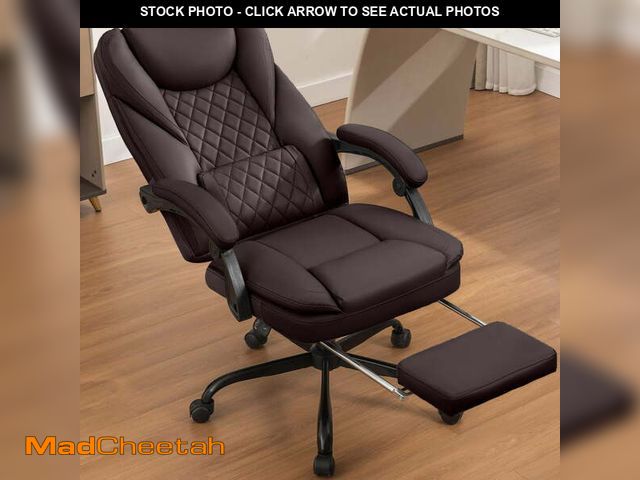Lot 74-14609085 - (MISSING FOOT REST) COOLHUT Executive Office Chair, Big and Tall Office Chair with Footrest Reclinin...
