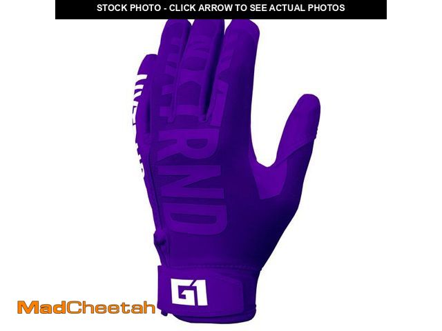 Lot 74-12219085 - Nxtrnd G1 Youth Football Gloves, Kids Sticky Receiver Gloves (Purple, Youth Medium) - USED