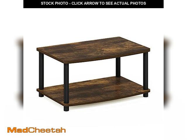 Lot 74-12633032 - Furinno TURN-N-TUBE TV Riser Stand, 2-Tier Small Elevated No Tools TV Stand, TV Console for TV up to...