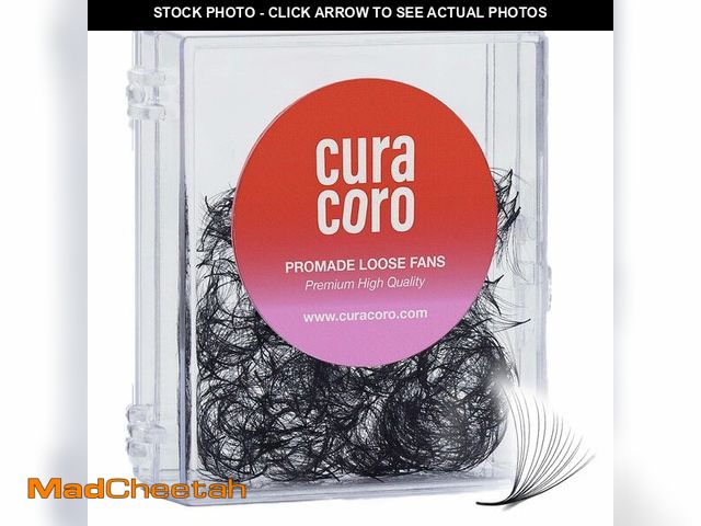 Lot 74-13520677 - Curacoro Promade 500 Fans 16D-0.03 CC Curl 11mm Length Handmade Volume Lash Fans for Long-Lasting Ey...