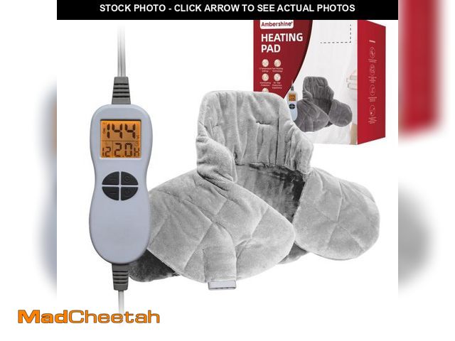 Lot 74-11845232 - Ambershine 19''x24'' Weighted Neck &amp; Shoulder Heating Pad, 2.5lbs with 12 Temperature Settings&a...