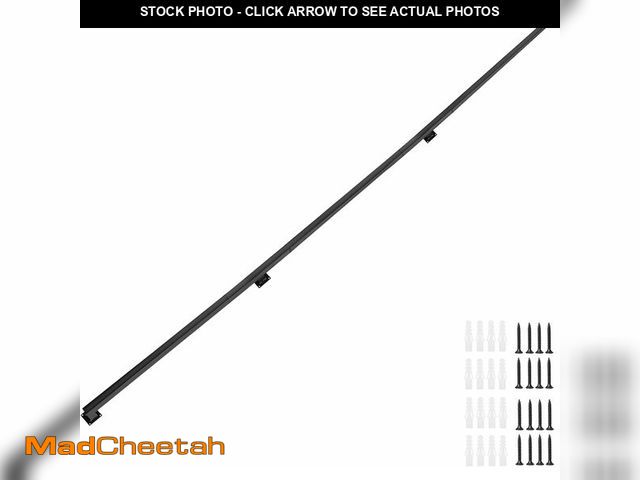 Lot 74-13697100 - Senmit 15 Feet Square Tube Handrail, Wall Mount Industrial Modern Staircase Handrail for Indoor Outd...