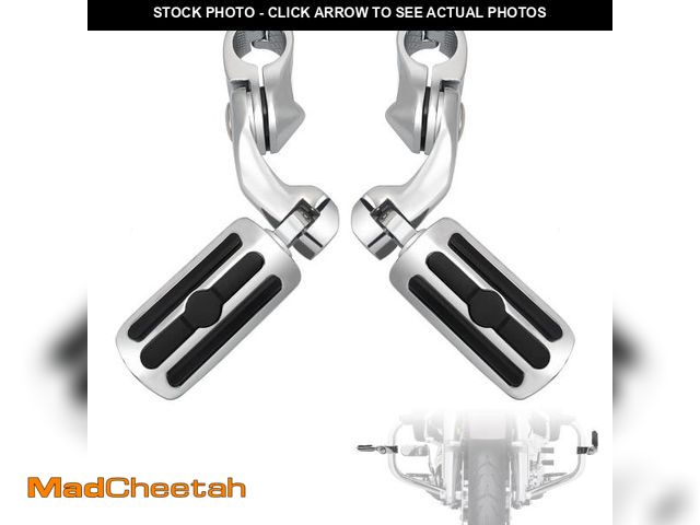 Lot 74-12436146 - FOVPLUE 1.25" Highway Footpegs,Short Angled Adjustable Highway Pegs w/Mounts for Harley Touring Stre...