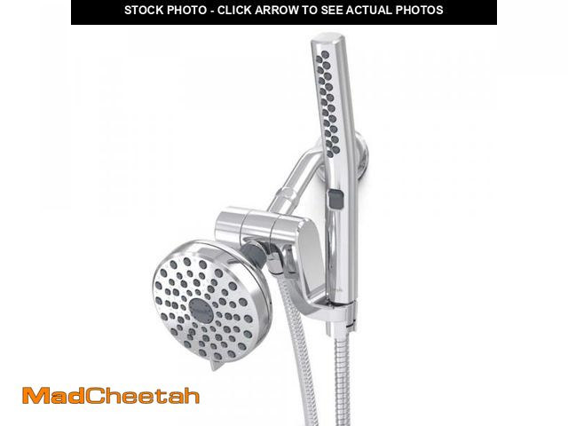 Lot 74-12147224 - Waterpik 12-spray 5 in. High PressureDual Shower Head and Handheld Shower Head in Chrome - UNUSED