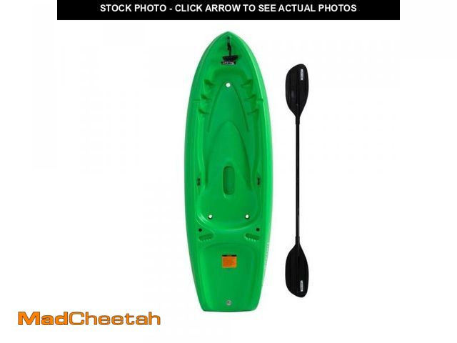 Lot 74-12420255 - Recruit 6.5 Ft. Youth Green Kayak (Paddle Included) - UNUSED