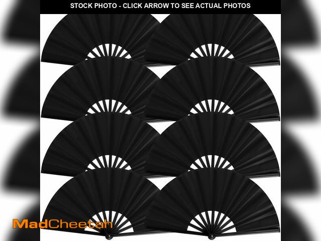 Lot 74-14145428 - Blulu Large Folding Fans for Line Dancing 13 Inch Dance Rave Clack Fans for Line Dancing for Women M...