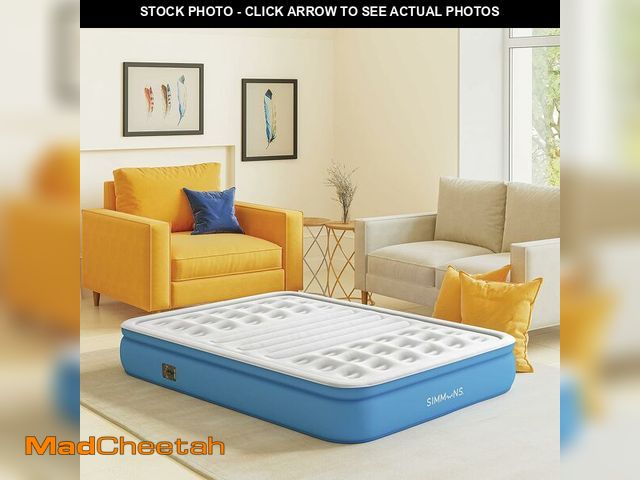 Lot 74-12633329 - Simmons Lumbar Firm, 12" Tri-Zone Air Mattress with Built-in Pump and Extra Lumbar Support, Size Que...