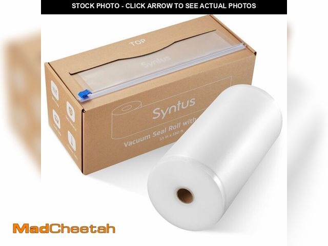 Lot 74-13630609 - Syntus 11" x 150' Vacuum Sealer Bags for Food with Cutter, Vacuum Sealer Bags Roll Keeper BPA-free H...