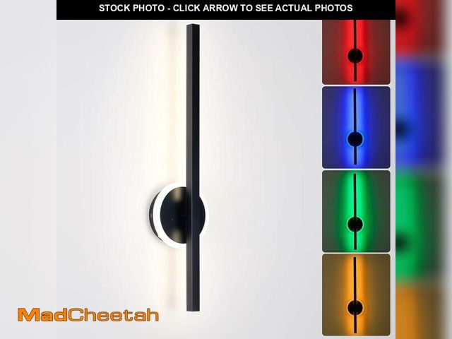 Lot 74-14282371 - Lumiquesce Battery Operated Wall Sconces, RGB Wall Light with Remote and Touch Control, 24 Inch Dimm...