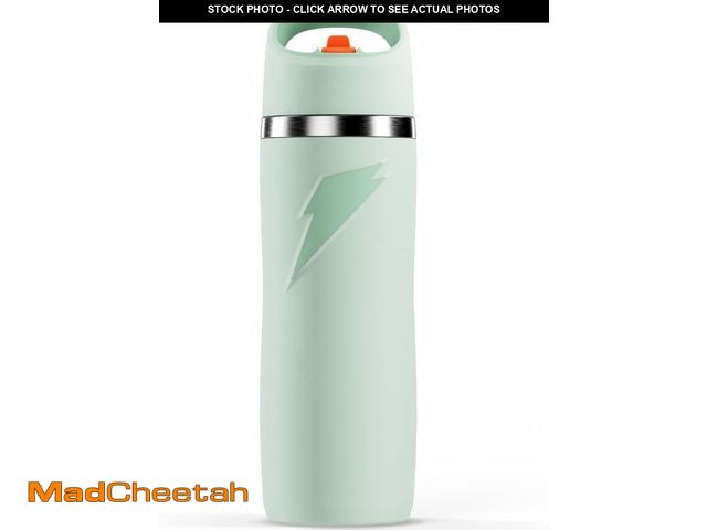 Lot 74-12306980 - Gatorade 'Overtime' 22oz Stainless Steel Water Bottle, Twist Cap, Grey - USED