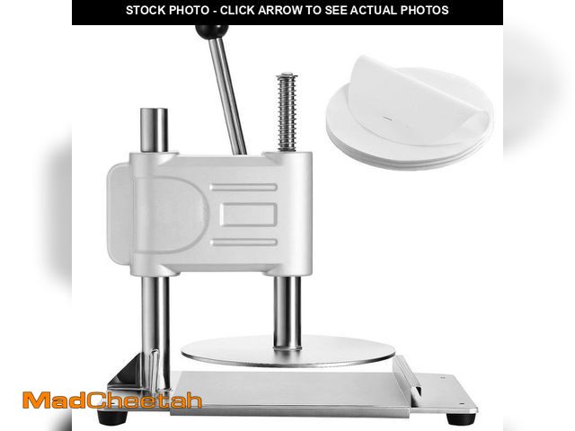 Lot 74-14344889 - SKYSHALO 9.5 in. Manual Pizza Dough Press Stainless Steel Pastry Press Commercial Chapati Crust Make...