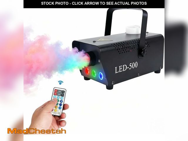 Lot 74-14356036 - Smoke Machine, Fog Machine with 13 Colorful LED Lights Effect, 500W and 2000CFM Fog with 1 Wireless ...