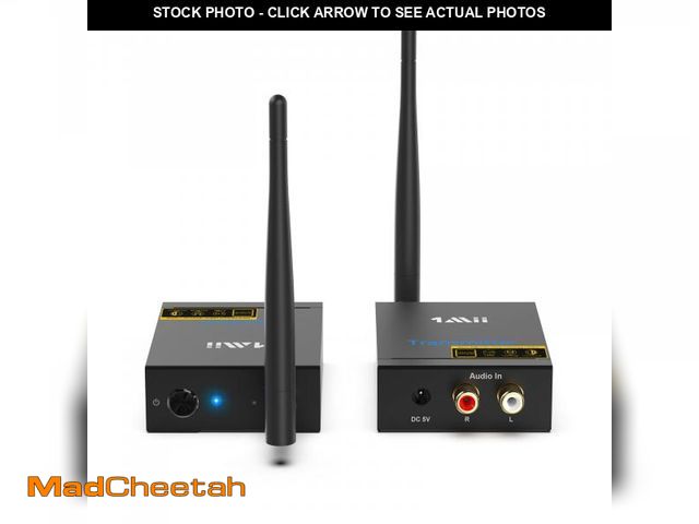 Lot 74-11545218 - 1Mii 2.4Ghz Wireless Audio Transmitter Receiver for TV, 320ft Long Range 20ms Low Delay 192kHz/24bit...