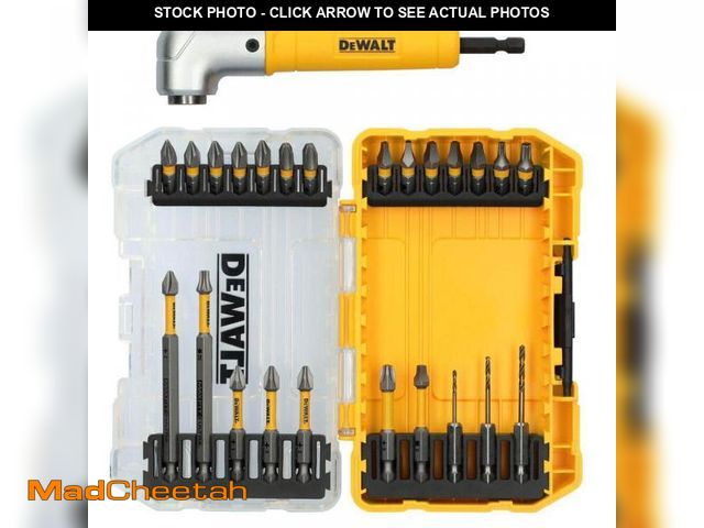 Lot 74-12390133 - DEWALT MAXFIT ULTRA Steel Drill and Driving Bit Set with Right Angle Attachment (25-Piece) - UNUSED