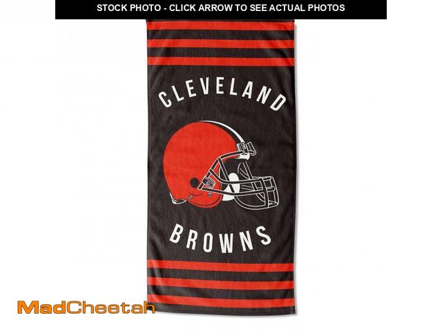Lot 74-12310923 - Northwest NFL Cleveland Browns Beach Towel, 30" x 60", Stripes - USED