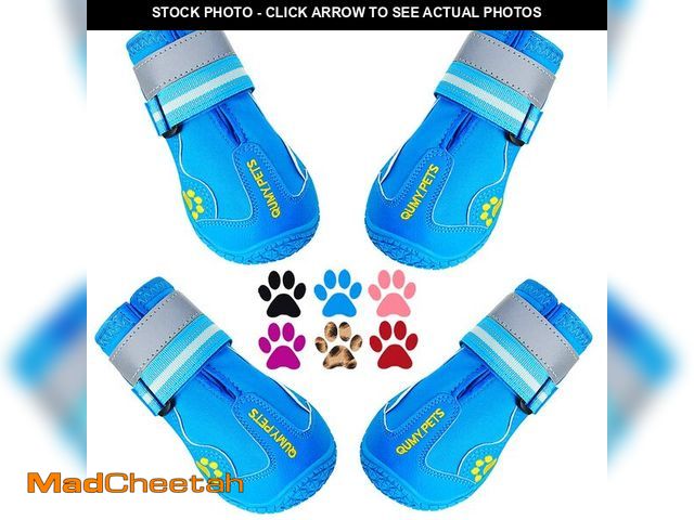 Lot 74-13719015 - QUMY Dog Shoes for Large Dogs, Medium Dog Boots &amp; Paw Protectors for Winter Snowy Day, Summer Ho...
