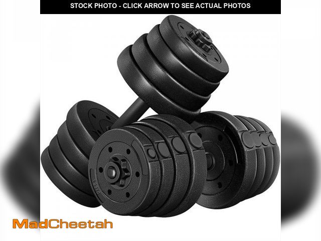 Lot 74-12200903 - Yaheetech Adjustable Dumbbells Weight Set - 66LB Dumbbell Weights Exercise &amp; Fitness Equipment w...
