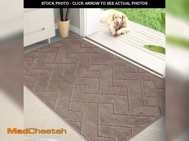 Lot 74-12976840 - PURRUGS Dirt Trapper Door Mat 32" x 47", Non-Slip Machine Washable Entry Rug, Shoe Scraper, Dog Door...