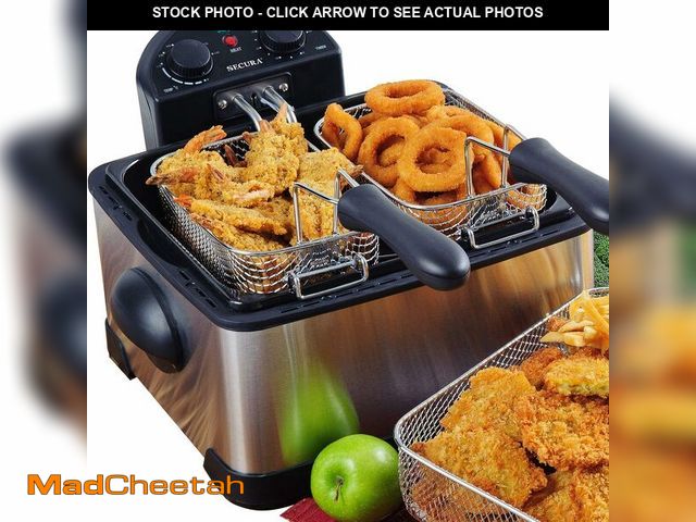 Lot 74-13844813 - Secura 4 Liters / 17-Cup Stainless-Steel 1700-Watt Electric Deep Fryer with Timer Free Extra Odor Fi...
