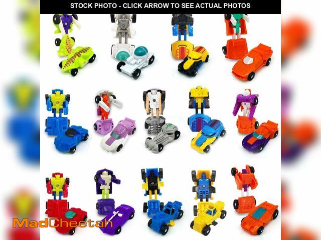 Lot 74-13946645 - 28 Pack Easter Basket Stuffers, Transforming Car Robot Toys Easter Gifts for Kids Classroom Exchange...