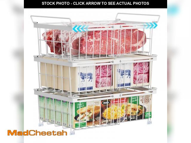 Lot 74-12116287 - iSPECLE Chest Freezer Organizer - Fit 10 to 20 Cu.FT Freezer, 3 Pack Large Expandable Stackable Deep...
