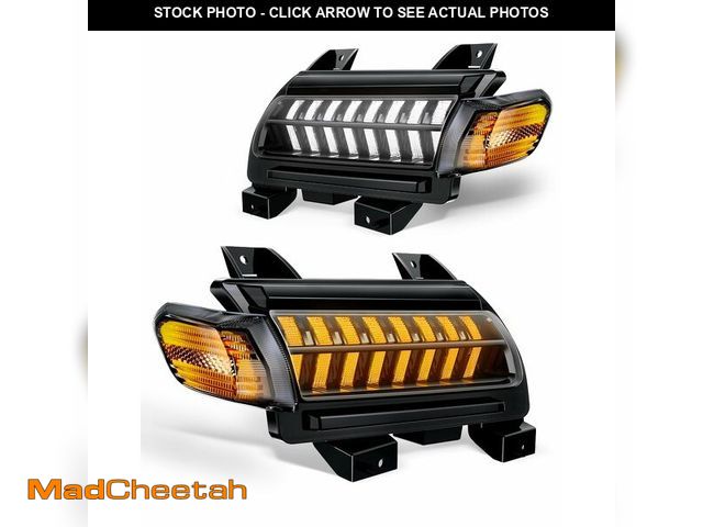 Lot 74-13548514 - Smoke Lens LED Fender Light Kit LED Turn Signal Lights with DRL &amp; Side Marker Lights Compatible ...