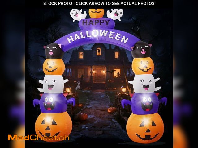 Lot 74-12849884 - GVDV 8 FT Halloween Inflatables Archway Outdoor Decorations for Front Yard Lawn Garden Decor - UNUSE...