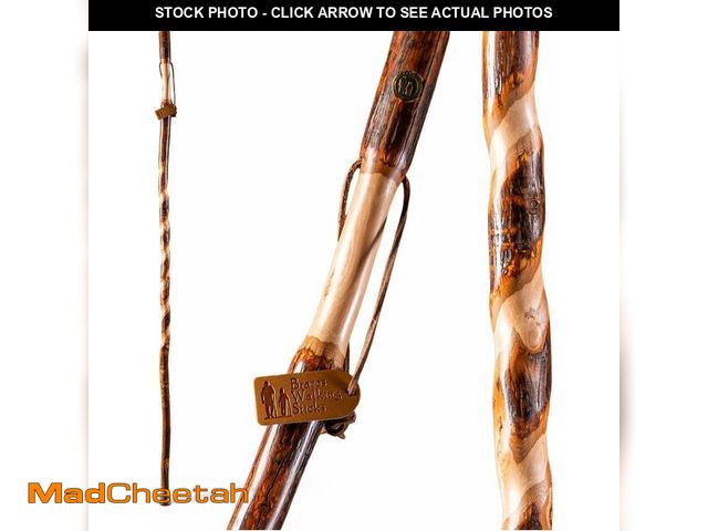 Lot 74-14067900 - Brazos Rustic Wood Walking Stick, Twisted Hickory, Traditional Style Handle, for Men &amp; Women, Ma...