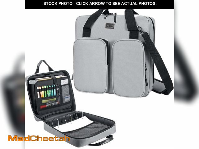 Lot 74-12971625 - egiant 4 Inch 3 Ring Zipper Binder with Shoulder Strap &amp; Handle &amp; Multi-Pocket - 4" Binder w...