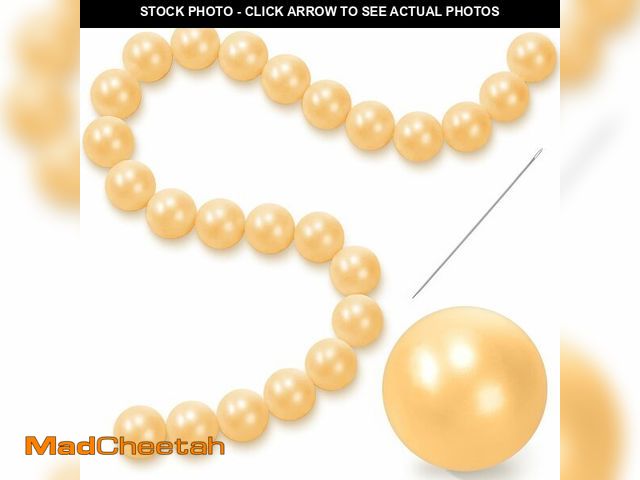 Lot 74-14214219 - Teyva Daily 100 Pcs Quick Link Pearl Ball Garland Pits 2.2 Inch Gold Pearl Ball Decoration Chain for...
