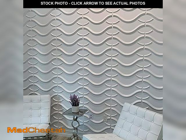 Lot 74-12759832 - Art3d 19.7" x 19.7" (Pack Of 12) Wall Panel Wave, Gray - UNUSED