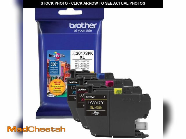 Lot 74-14145586 - Brother Printer LC30173PK High Yield XL 3 Pack Ink Cartridges- 1 Ea: Cyan/Magenta/Yellow Ink - UNUSE...