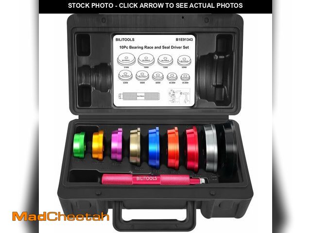 Lot 74-13540815 - BILITOOLS Bearing Press Kit, 10 Piece Bearing Race and Seal Driver Set, Seal Driver Installer Set fo...