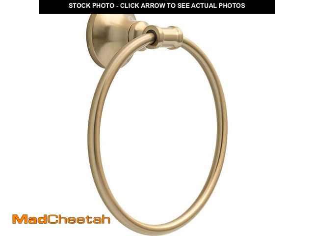 Lot 74-13001554 - Delta Chamberlain Wall Mount Round Closed Towel Ring Bath Hardware Accessory in Champagne Bronze - U...