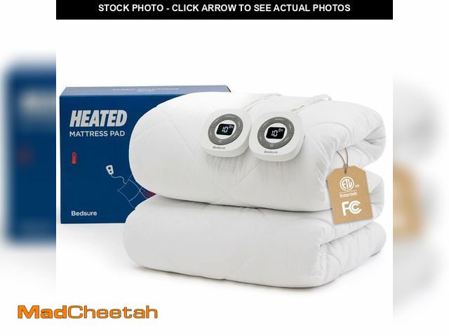 Lot 74-14351869 - Bedsure Heated Mattress Pad Queen - Bed Warmer with Memory &amp; Preheat Functions, 12-Hour Auto Off...
