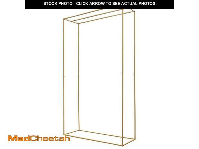 Lot 74-12659462 - 110.2 in. x 63.8 in. Rectangle Metal Wedding Backdrop Stand Party Garden Climbing Plant Vines Arbor,...