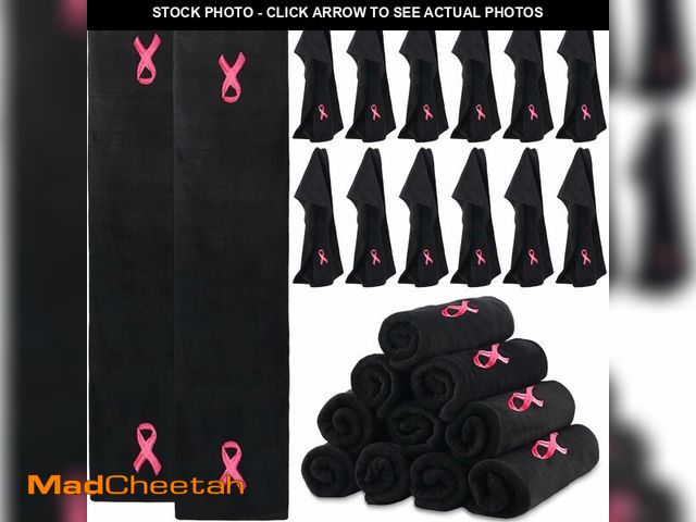 Lot 74-12701349 - Hahafelt 12 Pcs Breast Cancer Awareness Accessories Bulk, Breast Cancer Awareness Towels 9.8 x 43.3 ...