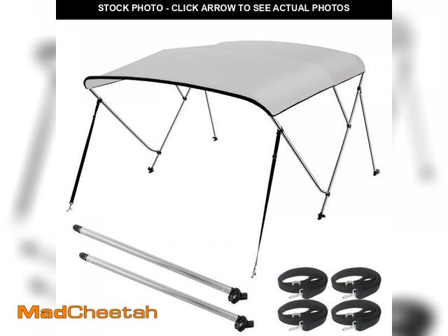 Lot 74-12162232 - Seamander Bimini Top for Boats,3-4 Bow 14 Different Size Boat Canopy,Includes Bimini Top Hardwares a...
