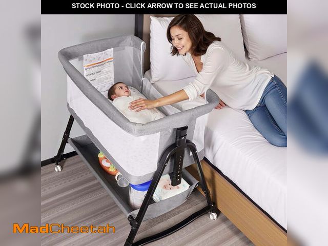 Lot 74-12779105 - SACVON Baby Bassinet Bedside Sleeper, 6 adjustable height settings, compatible with adult beds, suit...