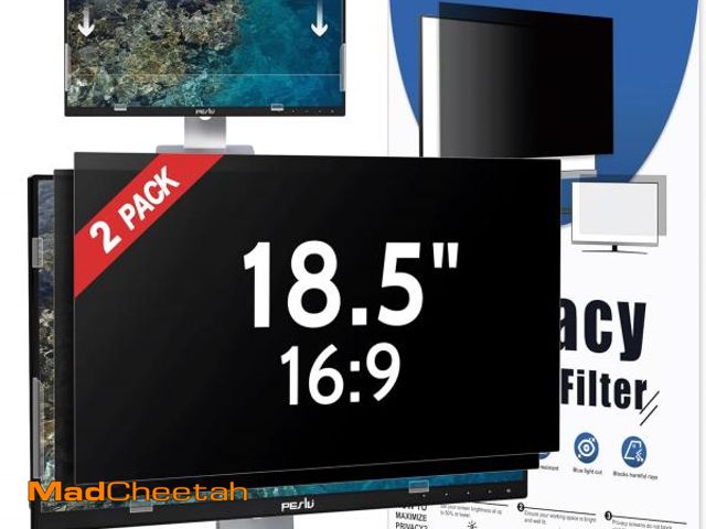 Lot 74-12194931 - [2 Pack] 18.5 Inch Privacy Screen for Computer Monitor 16:9 Aspect Ratio, Eye Protection Anti Blue L...