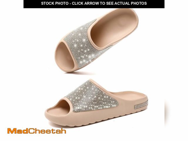 Lot 74-12601517 - Cloud Slides for Women Men, Fashion Party Rhinestone Sandals,EVA Anti-Slip shower shoes,Open Toe Gar...