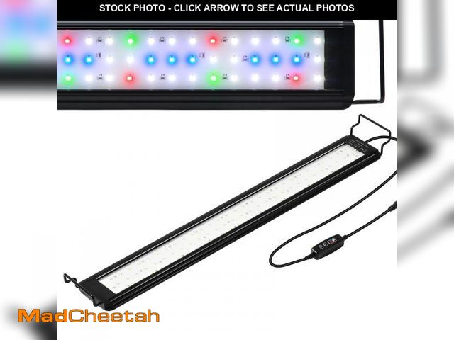 Lot 74-12510548 - Tatub 19W LED Aquarium Light for 30"-36" Fish Tank, Full Spectrum Fish Tank Light with White Blue Re...