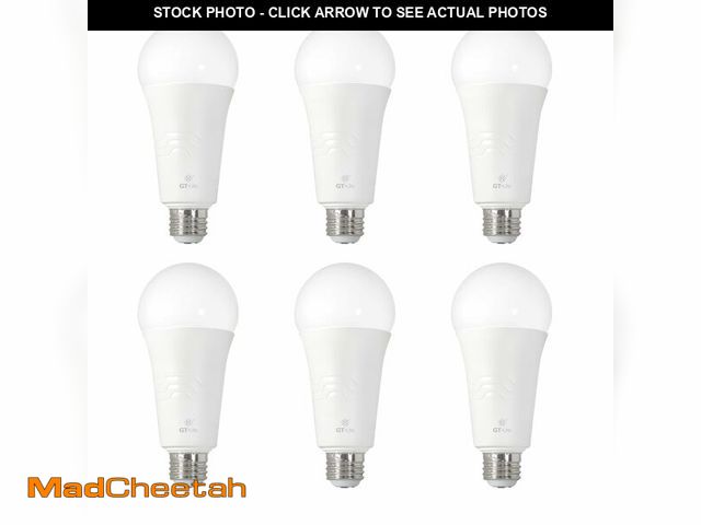 Lot 74-14060000 - GT-Lite 250W Equivalent LED 3 Way Light Bulbs 6 Pack, 3500K Bright White,A21,E26 Medium Base,3 Brigh...