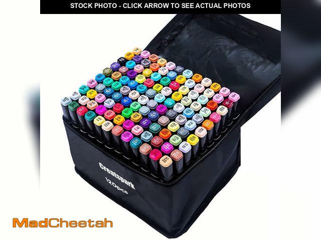 Lot 74-13541832 - CREATSPARK Alcohol Markers 120 Colors with Base Dual Tip Art Drawing Markers for Anime Sketch Illust...