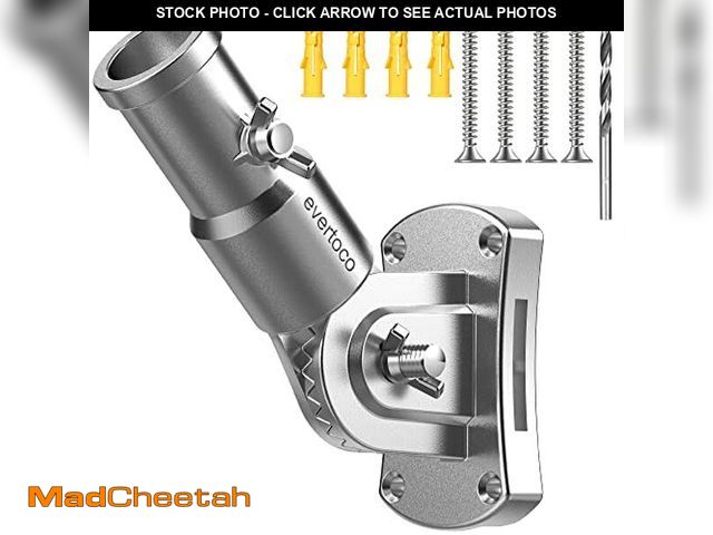 Lot 74-12801563 - evertoco Heavy Duty T304 Stainless Steel Flag Pole Bracket - 180ÃÂ° Adjustable Flag Pole Holder for...