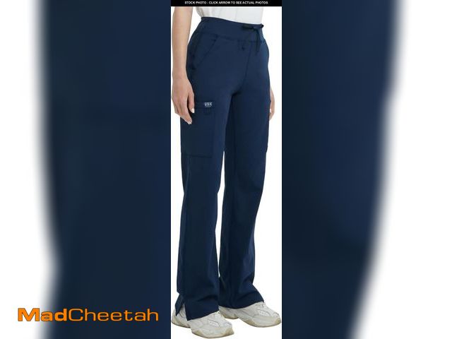 Lot 74-12330858 - QBK High Rise Yoga Scrub Pants Women - Straight Wide Leg Uniform Pants with Cargo Pocket, Anti-Wrink...
