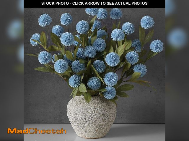 Lot 74-14154508 - VIERENA 12 Pcs Faux Silk Pompon Mum Artificial Flowers for Vase -27", Bulk Fake Chrysanth Branches w...